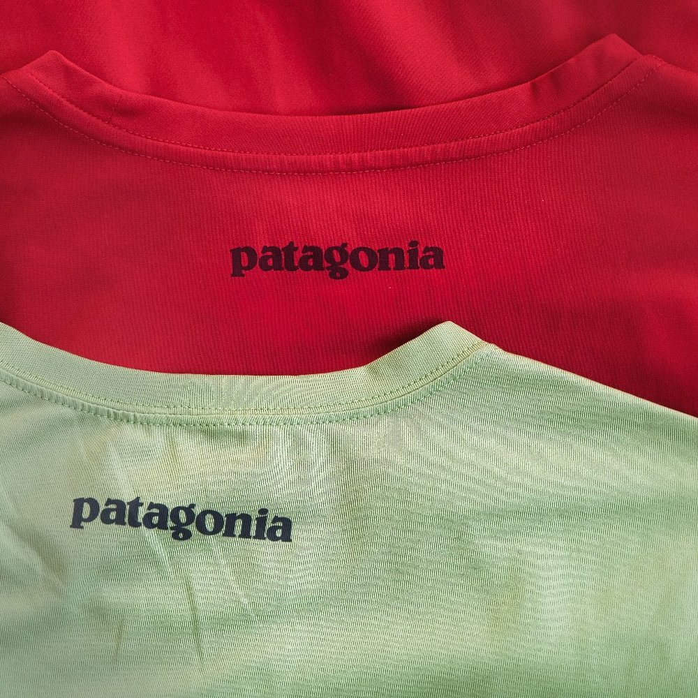 Lot of 2 (two) Patagonia Capilene Cool Base Layer Long Sleeved Crewneck Shirts